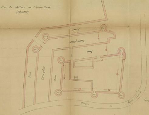 plan du château de l'Avant-Garde